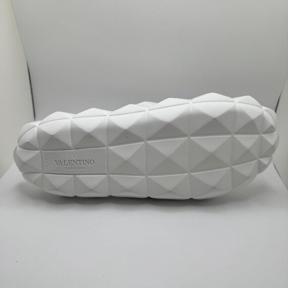 Valentino Garavani Roman Stud Turtle Slide Sandals Rubber White Men's EU 41 NIB - Picture 14 of 16